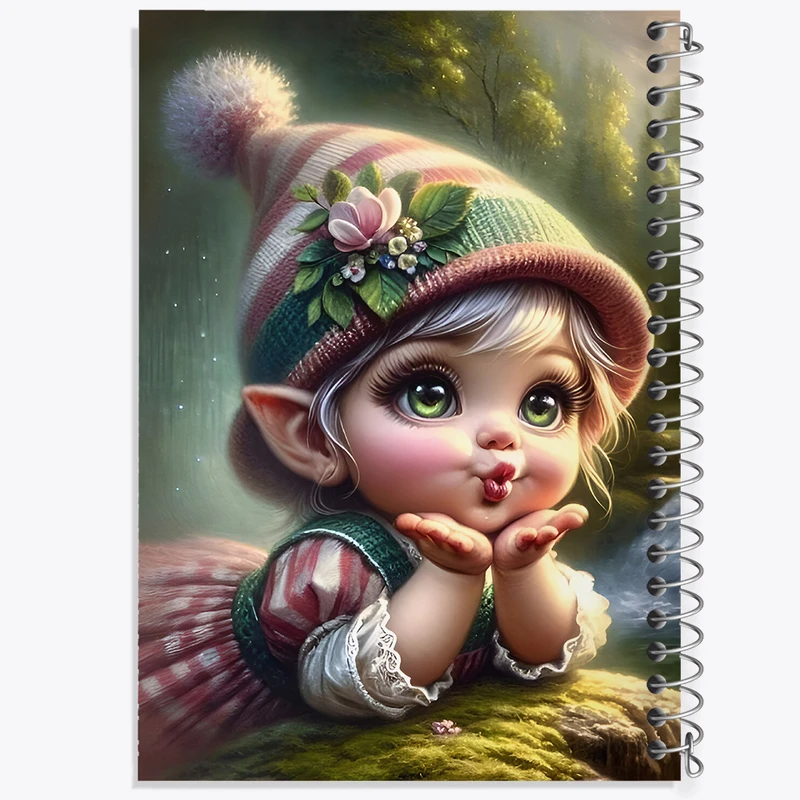 دفتر شطرنجی 50 برگ خندالو طرح دختر کیوت کد F7502