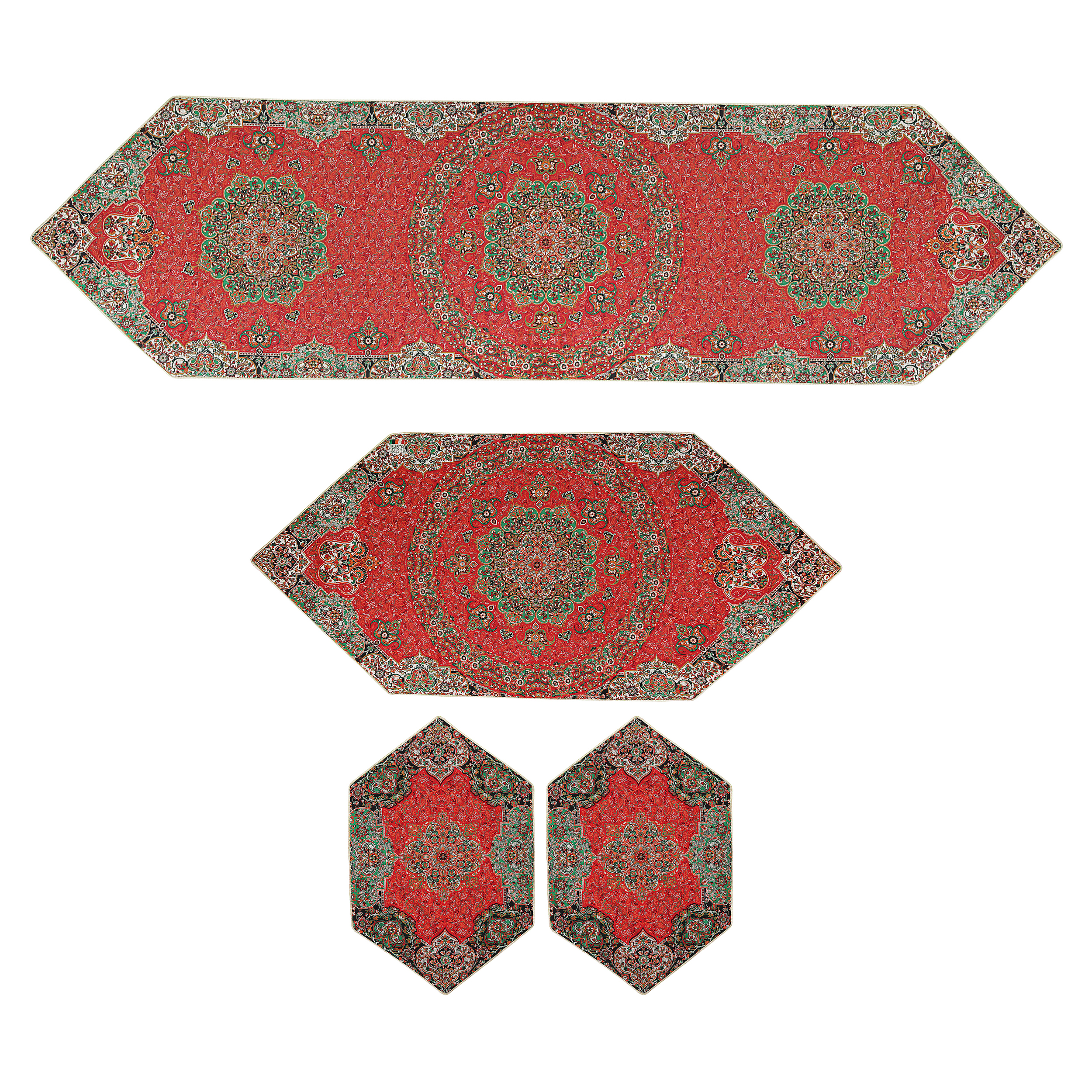 ست 4 تکه رومیزی ترمه دستجردی مدل سپهر کد DR4.4