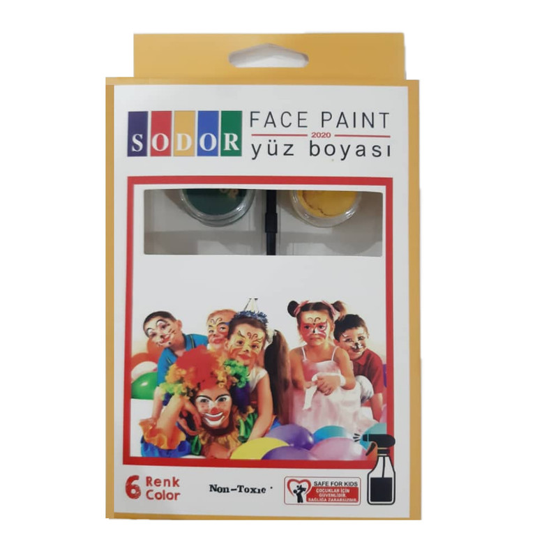 رنگ گریم صورت سودور مدل آبرنگی کد M1 بسته 6 عددی