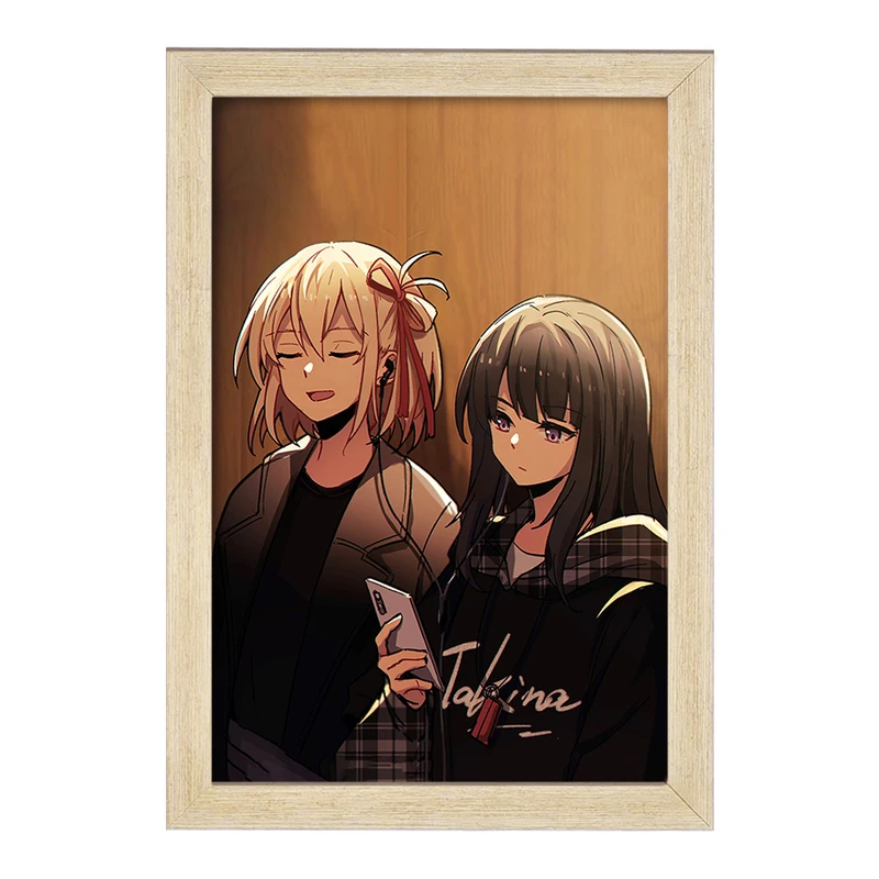 تابلو خندالو مدل تاکینا و چیساتو انیمه لیکوریس ریکویل Lycoris Recoil  کد 22987