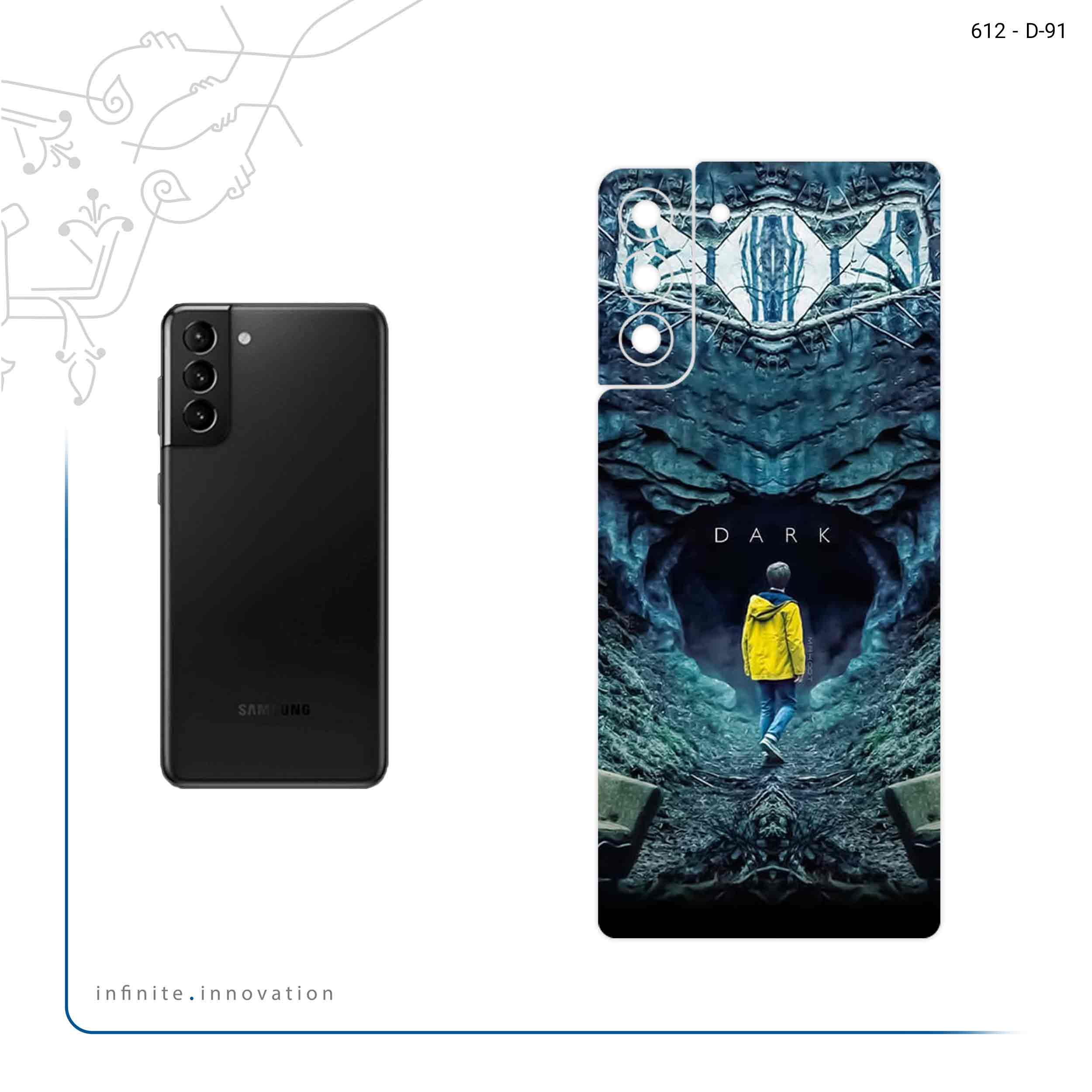 برچسب پوششی ماهوت مدل Dark مناسب برای گوشی موبایل سامسونگ Galaxy S21 Plus 5G
