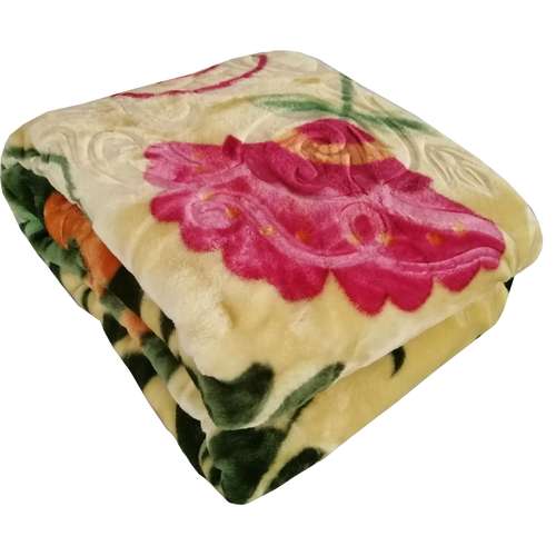  پتو نرمینه بافت مدل نگین کد N-12418 سایز 215×155 سانتی متر 