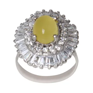 انگشتر نقره زنانه مدل سنگ عقیق کد AWR_880