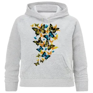 هودی دخترانه مدل M 27 پروانه