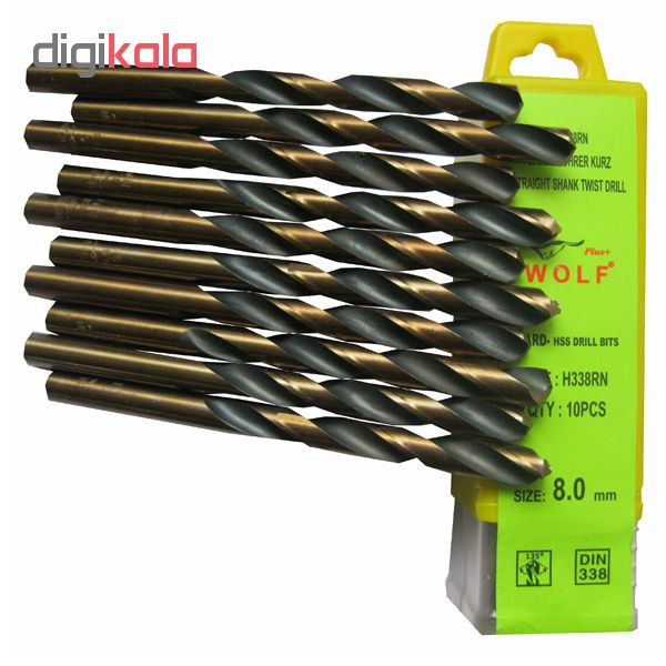 مجموعه 10 عددی مته 8 آهن ولف کد HHS-8 مجموعه 10 عددی مته 8 آهن ولف کد HHS-8
