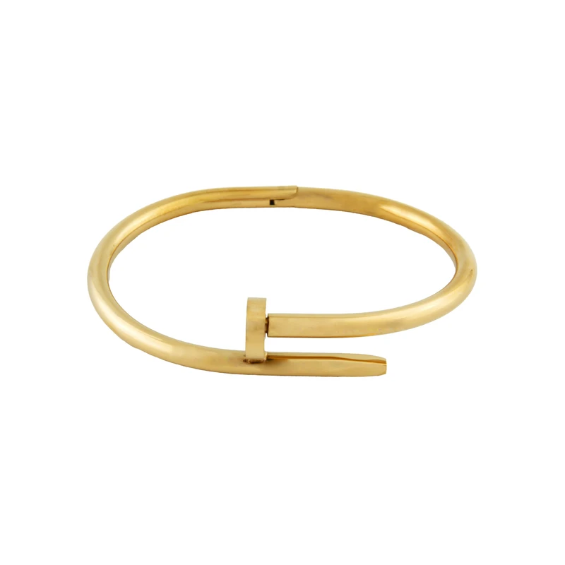 دستبند النگویی زنانه مدل بنگل طرح میخی کد 1942