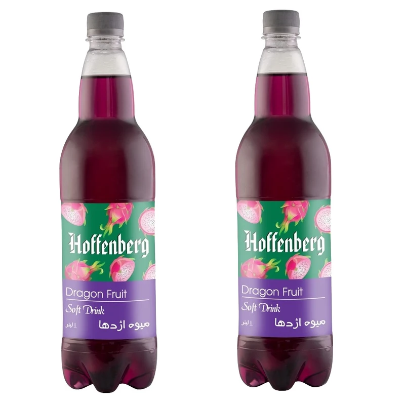 نوشیدنی گازدار هوفنبرگ با طعم میوه اژدها - 1 لیتر بسته 2 عددی