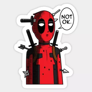 استیکر لپ تاپ و موبایل گوفی طرح ددپول مدل Deadpool 1