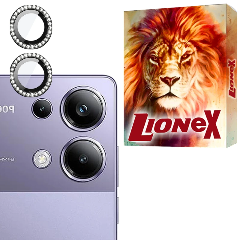 محافظ لنز دوربین شیشه‌ای لایونکس مدل NRIL20 مناسب برای گوشی موبایل شیائومی Redmi 12 4G / Redmi 12 5G / Poco M6 Pro 5G
