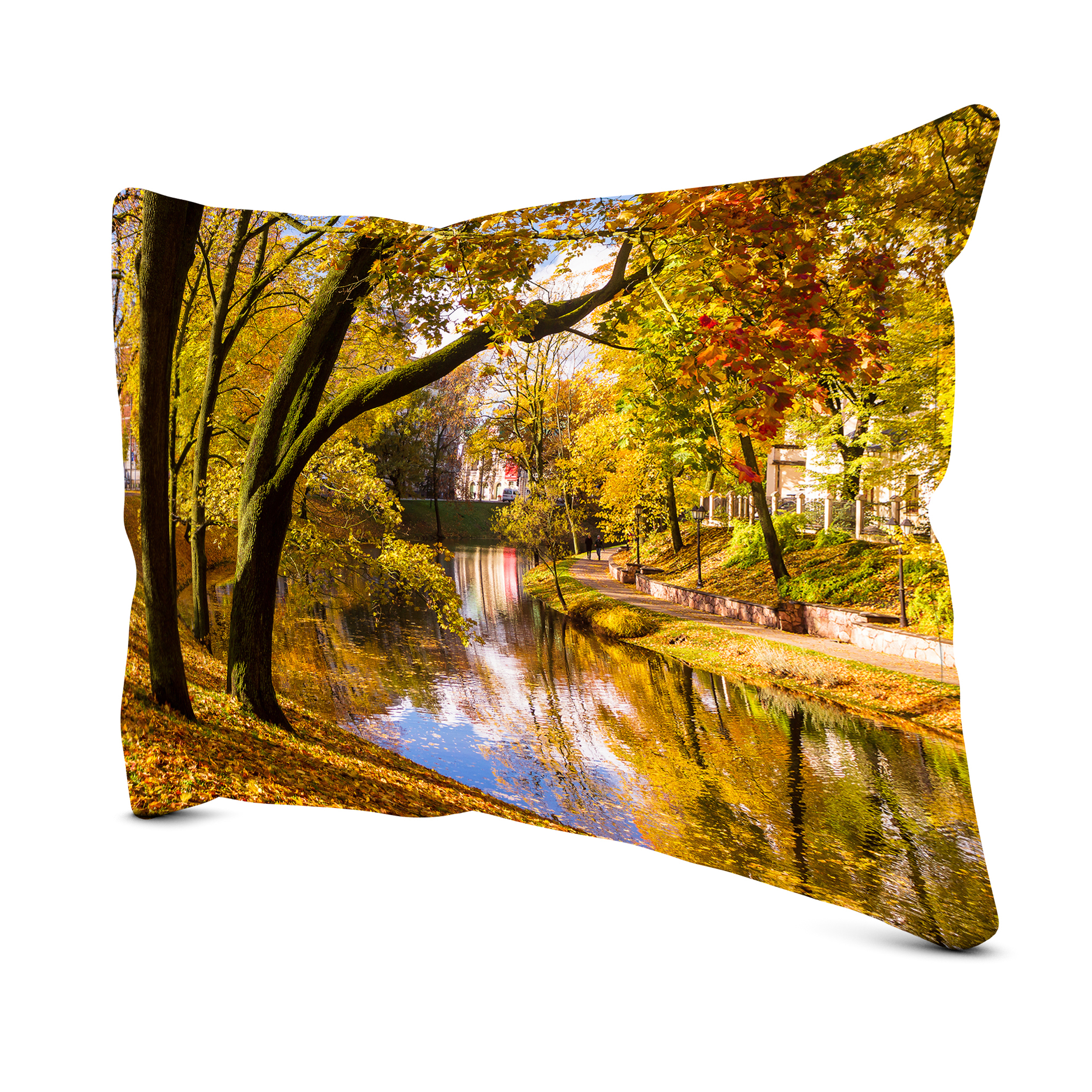 رو بالشی مدل منظره دورو طرح دار کد 90128