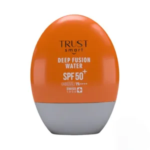 کرم ضد آفتاب بدون رنگ تـراسـت SPF 50 مدل دیپ فیوژن واتر محافظ UVA،UVB مناسب برای انواع پوست حجم 40 میلی لیتر