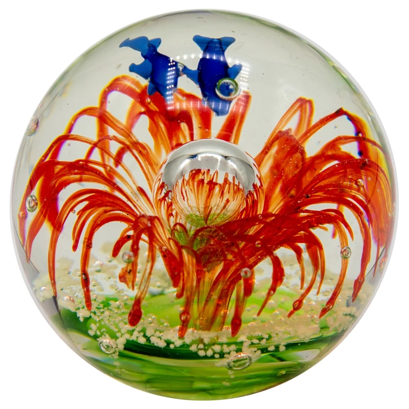 دکوری مدل گوی کریستال طرح ماهی و فواره کد OR1