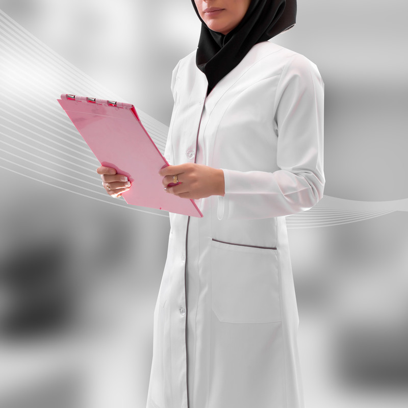 روپوش پزشکی زنانه خضرا مدل صبا کد 32600