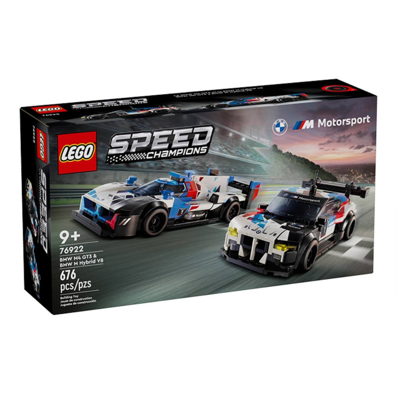 لگو 676 تکه سری Speed مدل BMW M4 GT3 & BMW M Hybrid V8 Race Cars کد 76922