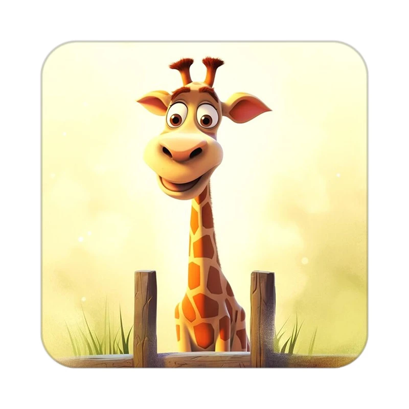 زیر لیوانی کاکتی طرح حیوانات کارتونی مدل mp28503