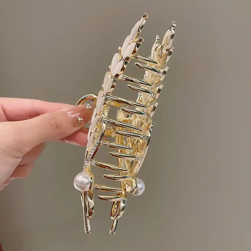 کلیپس مو زنانه مدل گندم زار کریستالی