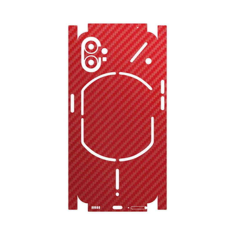 برچسب پوششی ماهوت مدل Red-Fiber-FullSkin مناسب برای گوشی موبایل ناتینگ Phone 1
