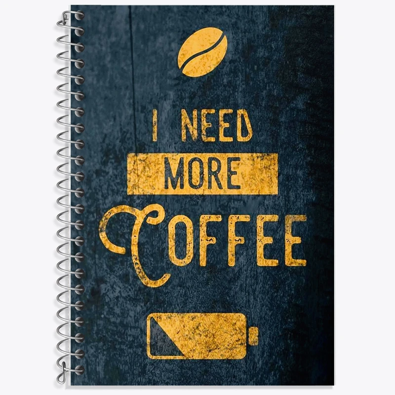 دفتر لغت 50 برگ خندالو طرح I Need More Coffee کد F1227