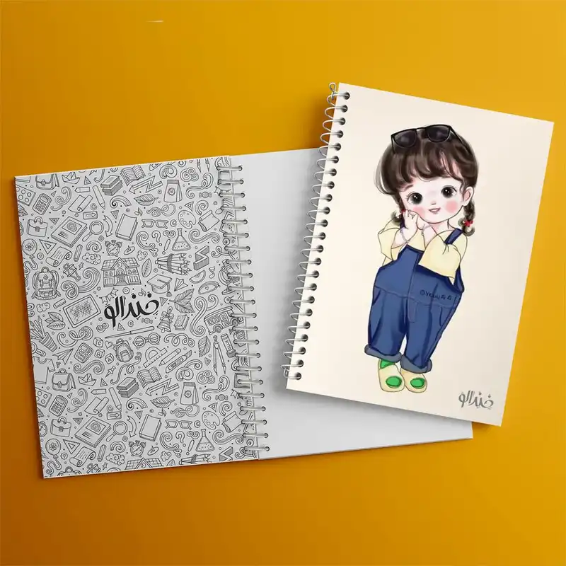 دفتر مشق 50 برگ خندالو مدل دخترانه فانتزی کد 25714