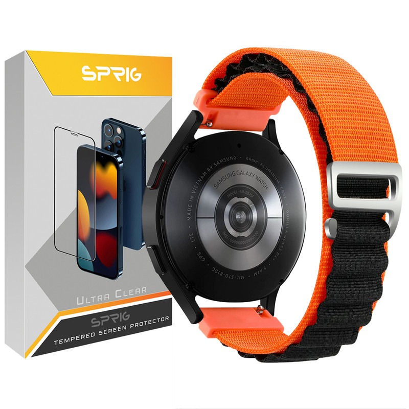 بند اسپریگ مدل Loop Alpine Dual Color مناسب برای ساعت هوشمند سامسونگ Galaxy Watch 5 44mm / Watch 4 44mm