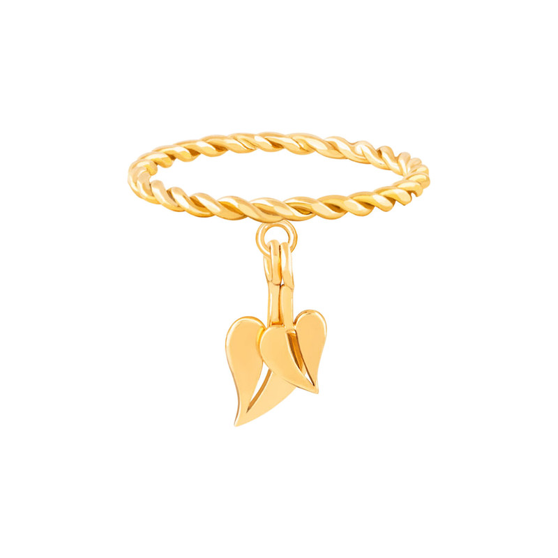 انگشتر طلا 18 عیار زنانه پرسته مدل برگ فیلوم ایشتار کد wr248 سایز 52