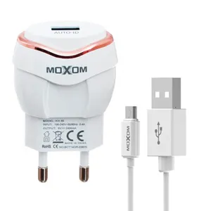 شارژر دیواری موکسوم مدل KH-35 به همراه کابل تبدیل microUSB