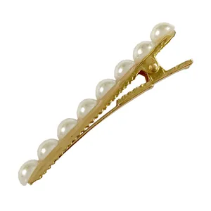 گیره مو زنانه مدل مرواریدی سفید