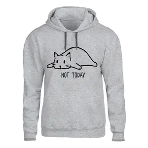 هودی مردانه مدل NOT TODAY کد P57 رنگ طوسی