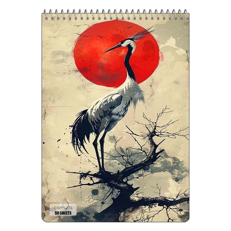 دفتر نقاشی 50 برگ سیمی کارنیکا طرح پوستر ژاپنی Japan poster کد 71816