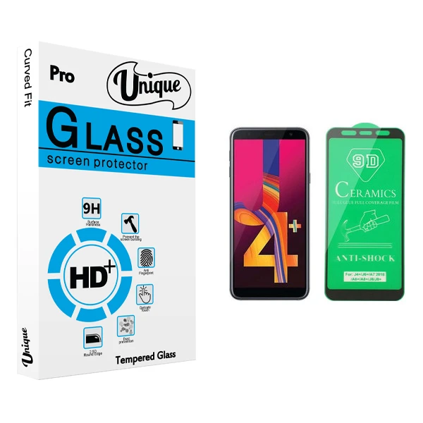محافظ صفحه نمایش سرامیکی يونيک مدل +Clear مناسب برای گوشی موبایل سامسونگ Galaxy J4 Plus
