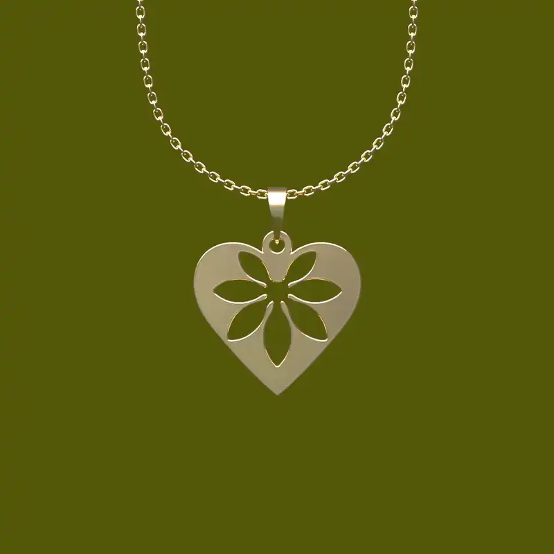 گردنبند طلا 18 عیار زنانه مدوپد مدل قلب کد S2-1-1167