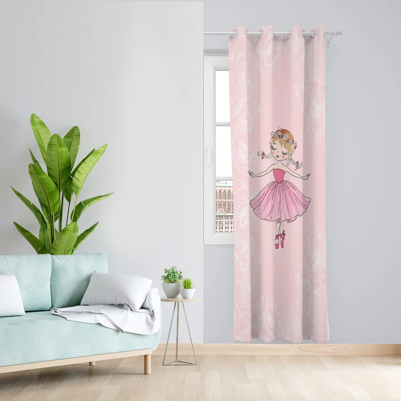 پرده طرح کودک مدل مخمل پانچی کد L 1618 VASAT Z سایز 140x200 سانتی متر