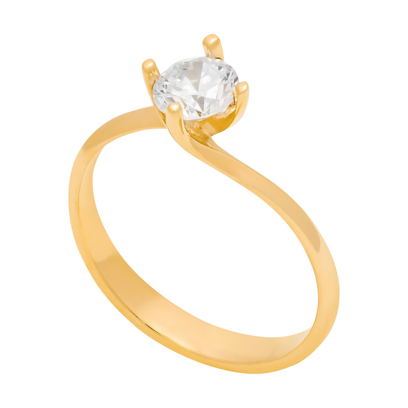 انگشتر طلا 18 عیار زنانه وی گالری مدل R0257 سایز 55