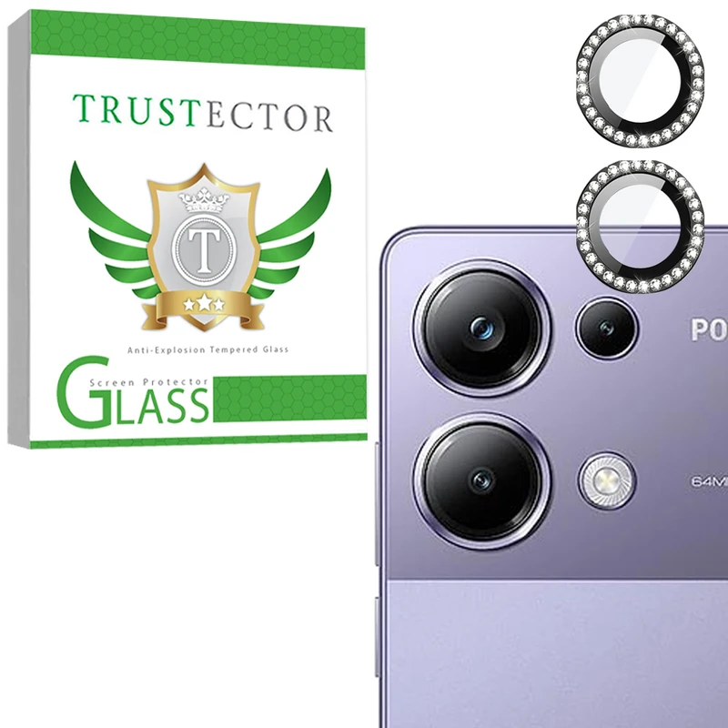 محافظ لنز دوربین شیشه‌ای تراستکتور مدل NRIT20 مناسب برای گوشی موبایل شیائومی Redmi 12 4G / Redmi 12 5G / Poco M6 Pro 5G