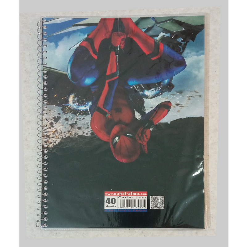 دفتر 40 برگ آلما طرح مرد عنکبوتی کد 7487