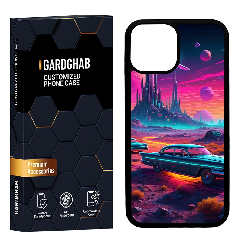 کاور گارد قاب مدل دور ژله ای هنری مناسب برای گوشی موبایل اپل iPhone 13 Mini