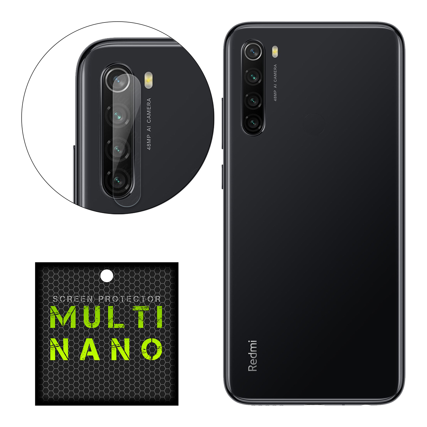 محافظ لنز دوربین مولتی نانو مدل Pro مناسب برای گوشی موبایل شیائومی Redmi Note 8T