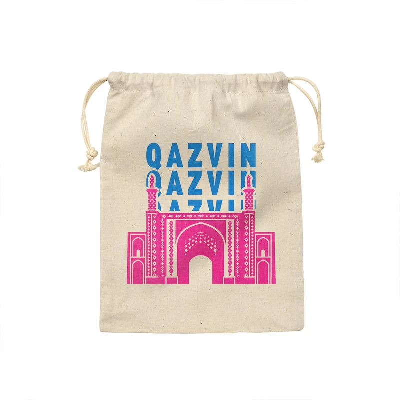 کیسه نان و سبزی ترمه طراحان ایده مدل نماد دروازه درب کوشک قزوین کد map0101 - S سایز 19x19 سانتی متر