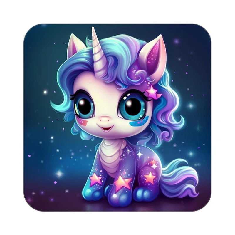 زیر لیوانی کاکتی طرح اسب تک شاخ و یونیکورن مدل mp29266