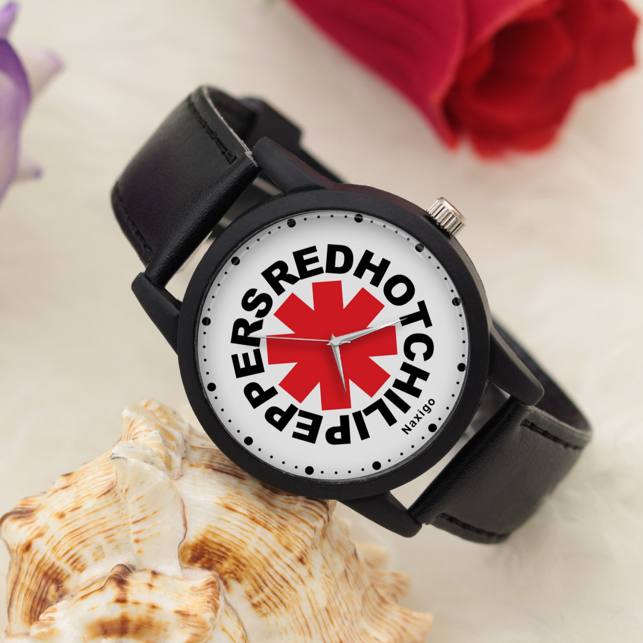 ساعت مچی عقربه ای ناکسیگو مدل Red Hot Chili Peppers کد LF14283