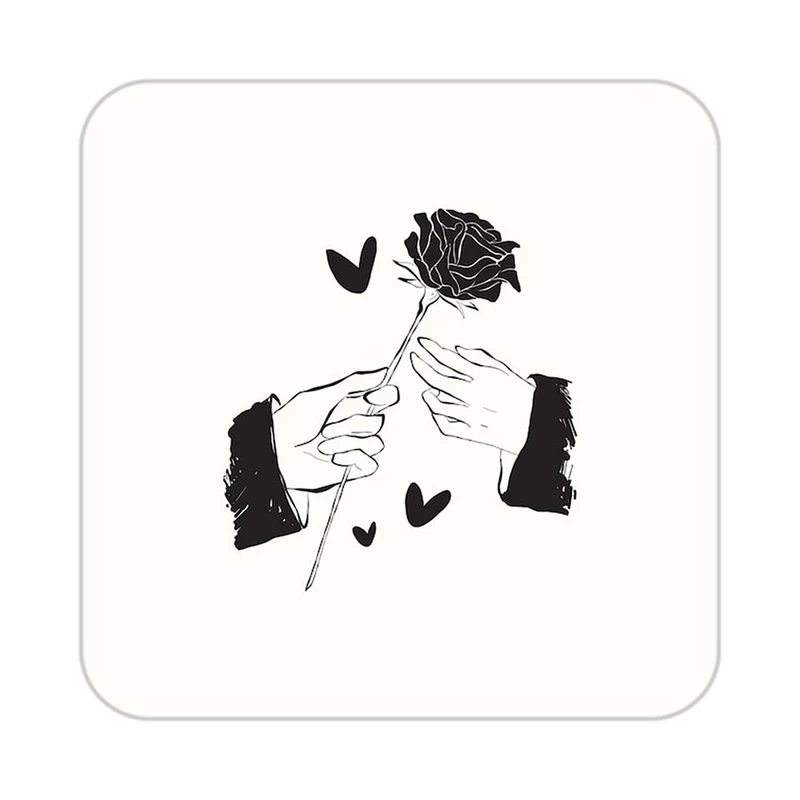 زیر لیوانی کاکتی طرح عاشقانه مدل mp40029