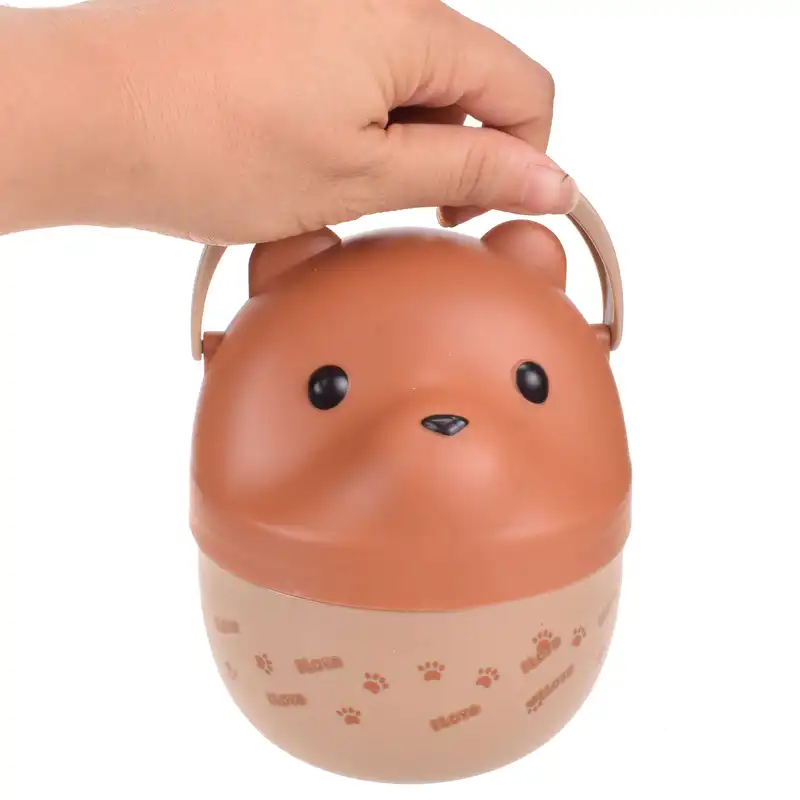 ظرف غذا کودک مدل خرس قهوه ای