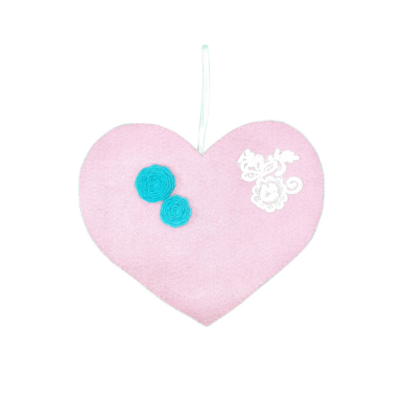 آویز تزیینی مدل قلب طرح flower کد 04