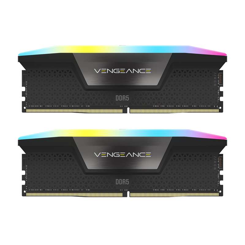 رم دسکتاپ DDR5 دو کاناله 5600 مگاهرتز CL40 کورسیر مدل VENGEANCE RGB ظرفیت 32 گیگابایت رم دسکتاپ DDR5 دو کاناله 5600 مگاهرتز CL40 کورسیر مدل VENGEANCE RGB ظرفیت 32 گیگابایت