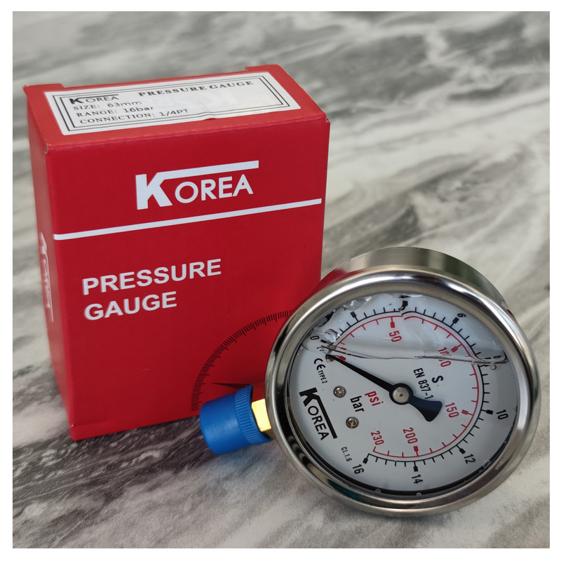 گیج فشار کره مدل 6cm-down-16bar