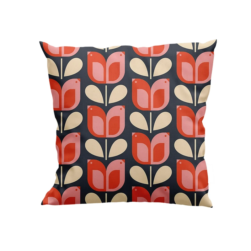 کوسن پاد آفرین مدل گل و مرغ فانتزی کد DKK618