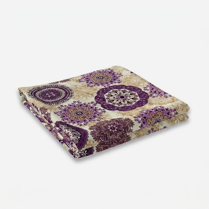 ملحفه تشک مهمان خانه سفید مدل خورشید سایز 195x100 سانتی متر