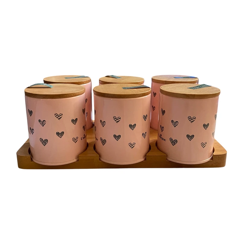 ست جای ادویه 6 پارچه مدل unq به همراه استند