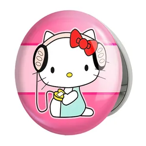 آینه جیبی خندالو طرح هلو کیتی مدل تاشو کد 24746 