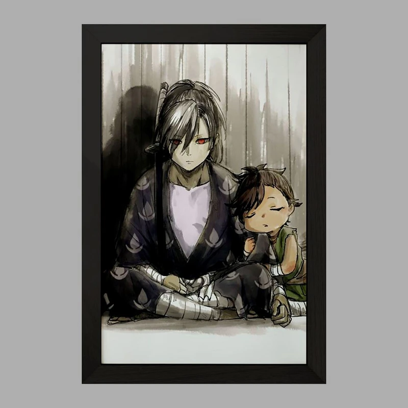 تابلو خندالو مدل هیاکومارو و دورورو انیمه دورورو Dororo کد 28595